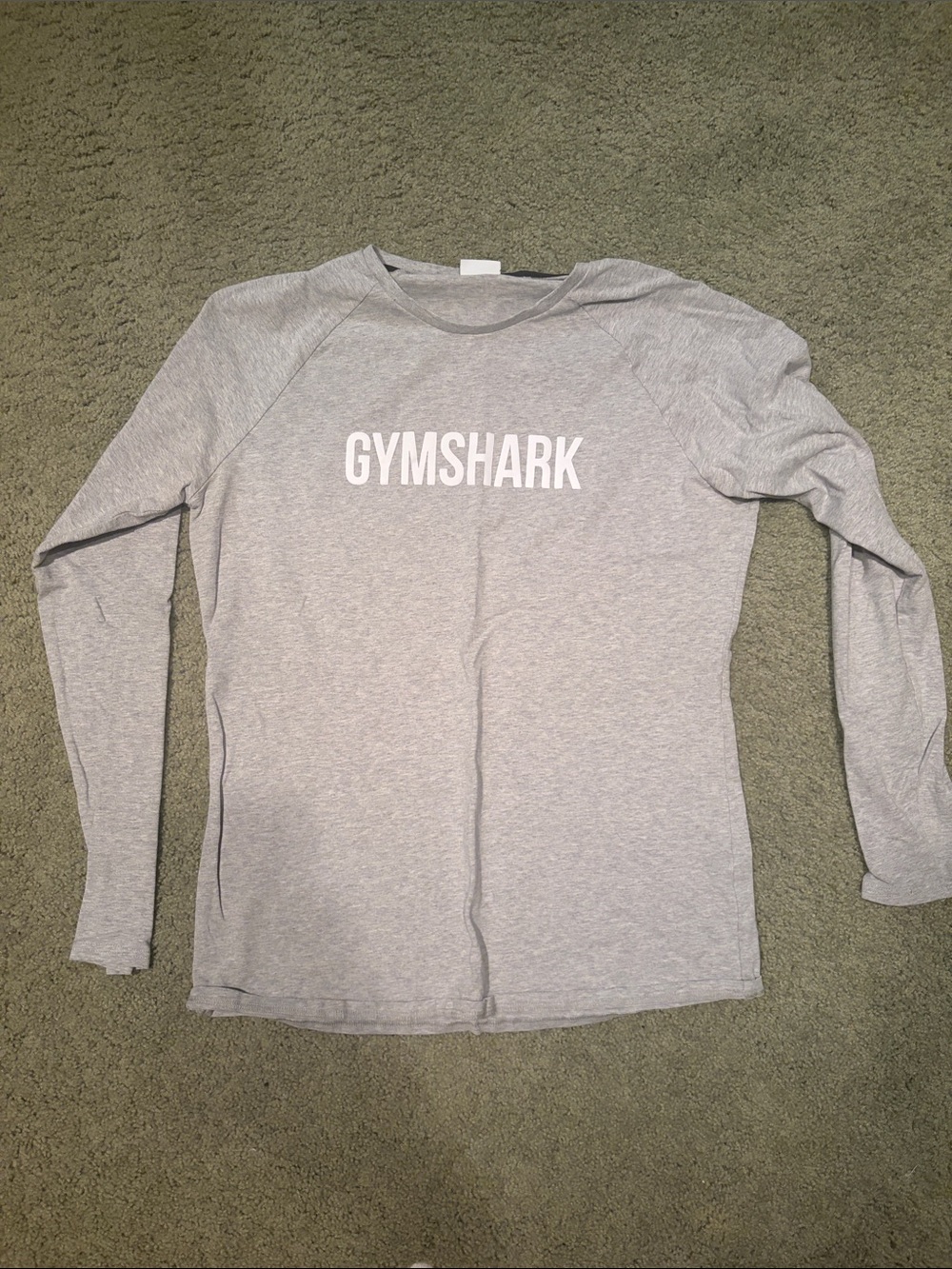 Gymshark Light Gray Long Sleeve Crewneck Tee